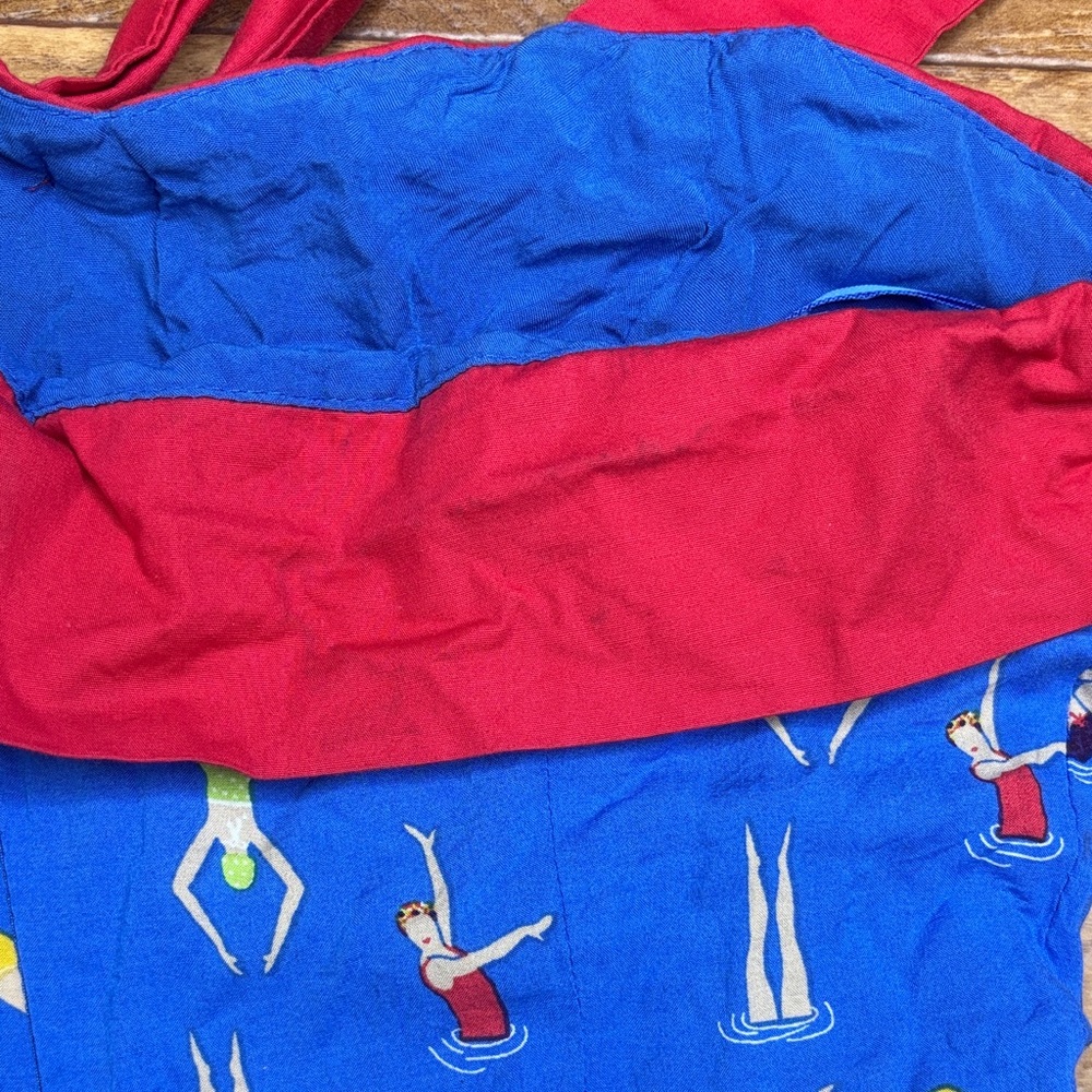 Lindy Bop Blue Christina Swimmer Playsuit Romper Vintage Inspired Size US 8 UK12 - Picture 4 of 8